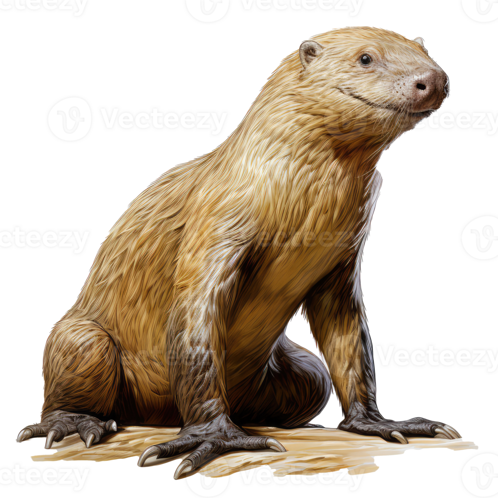 Platypus isolated on transparent background . AI Generated png