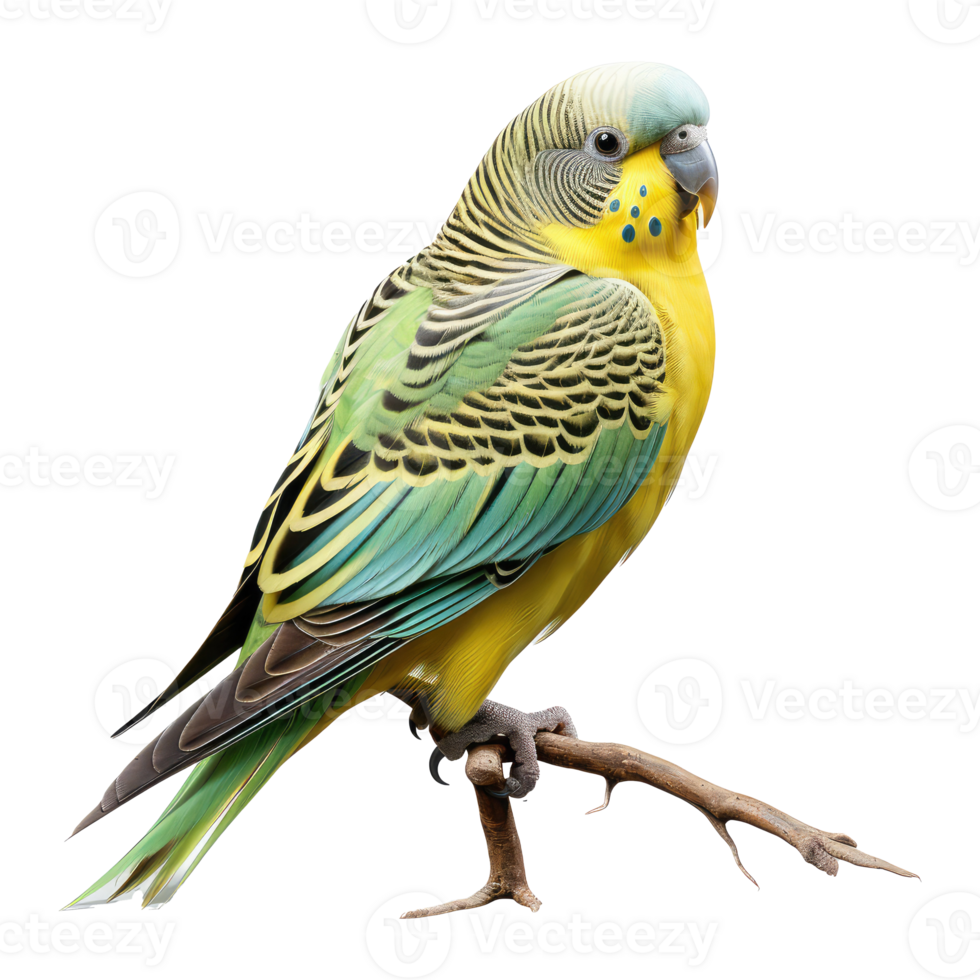 Parakeet bird isolated on transparent background . AI Generated png