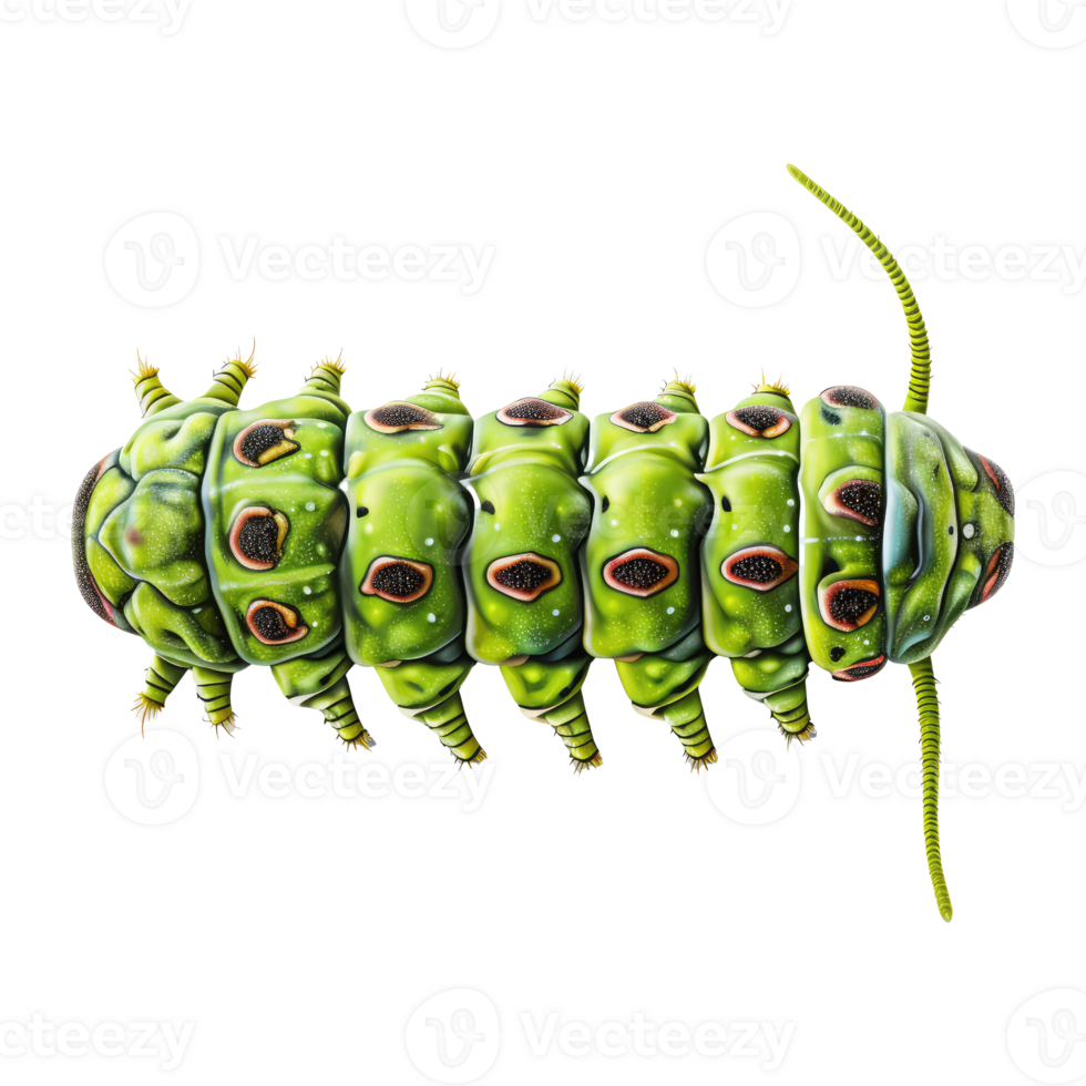 Caterpillar isolated on transparent background . AI Generated png