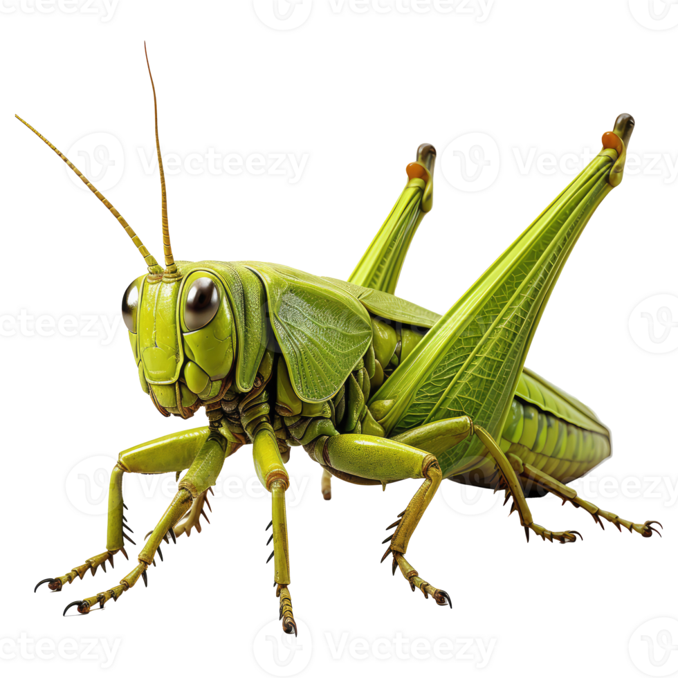 Grasshopper isolated on transparent background . AI Generated png