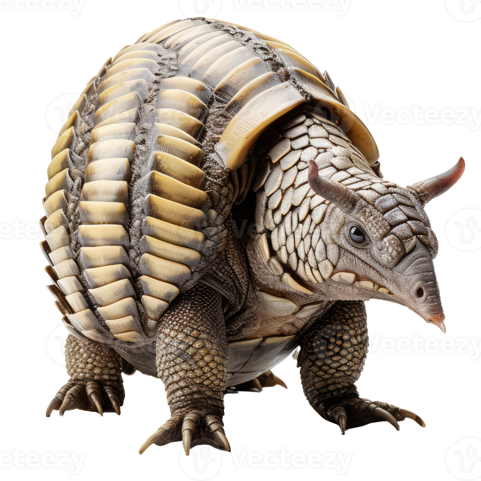 Armadillo isolated on transparent background . AI Generated png