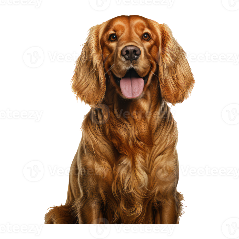 Cocker Spaniel dog isolated on transparent background . AI Generated png