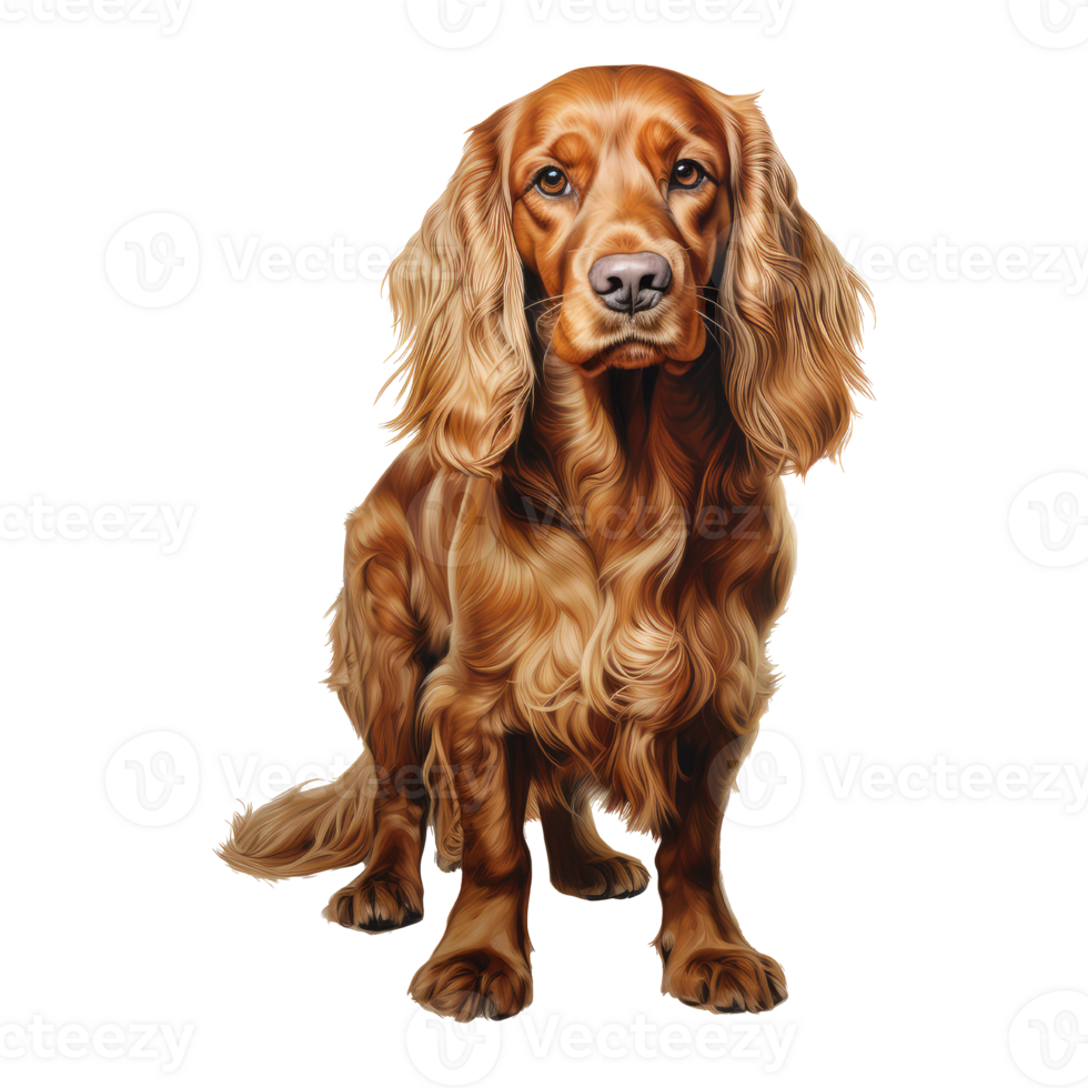 Cocker Spaniel dog isolated on transparent background . AI Generated png