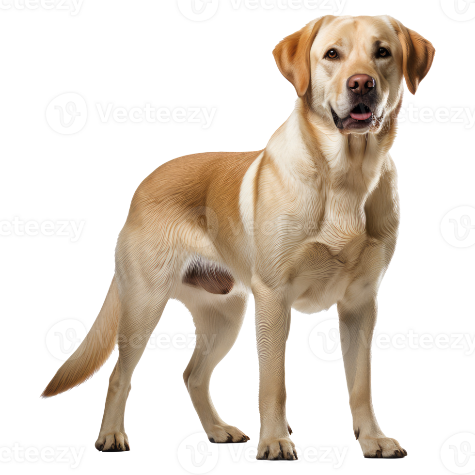 Labrador Retriever dog isolated on transparent background . AI Generated png
