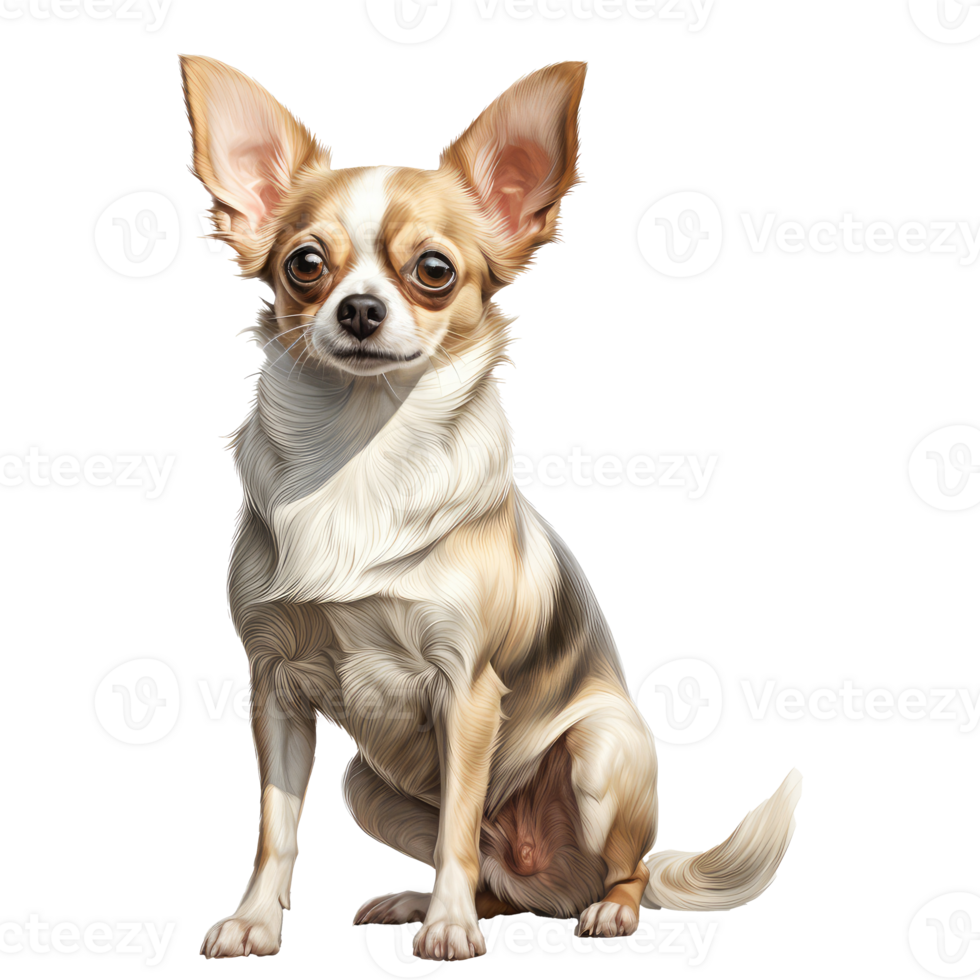 chihuahua dog isolated on transparent background . AI Generated png