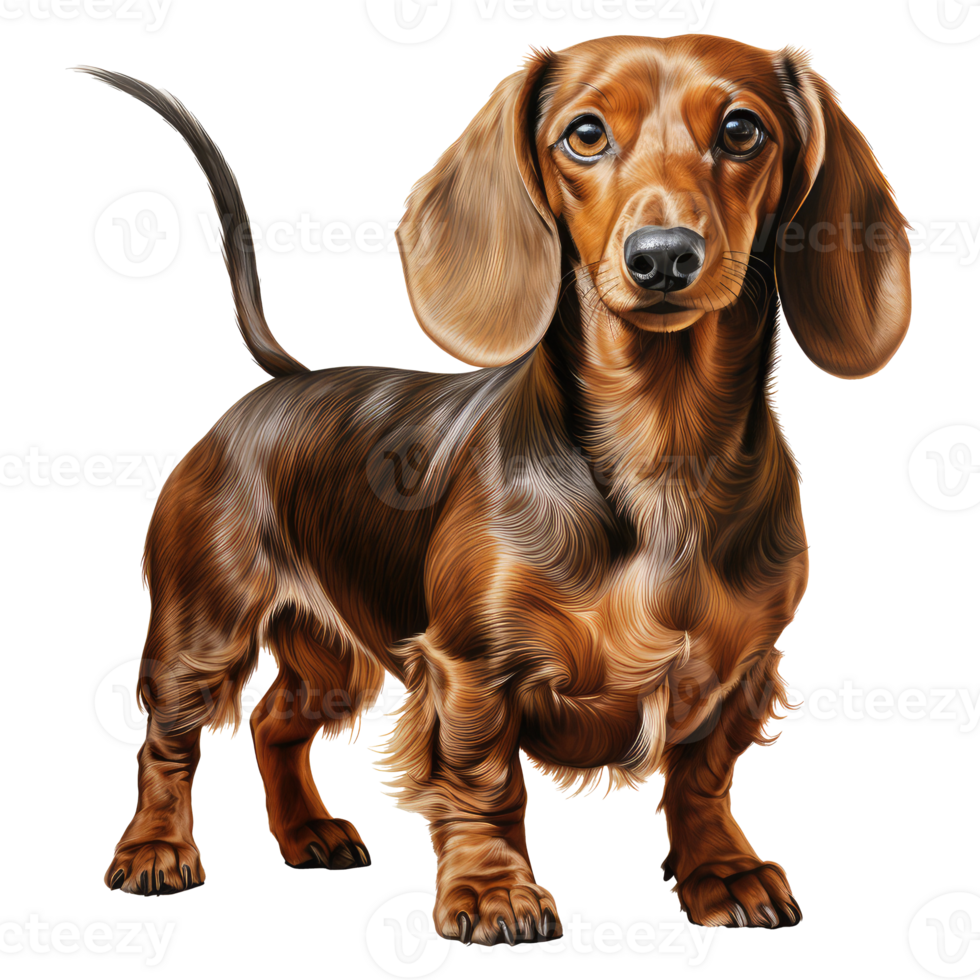 Dachshund dog isolated on transparent background . AI Generated png