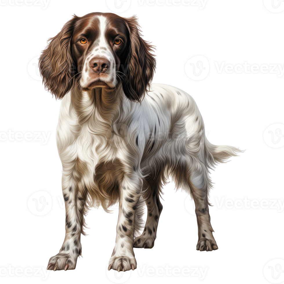 English Springer Spaniel dog isolated on transparent background . AI Generated png