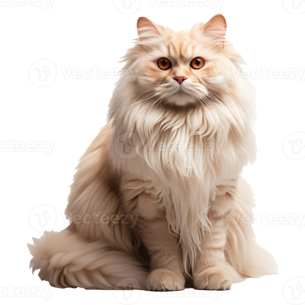 Persian cat isolated on transparent background . AI Generated png