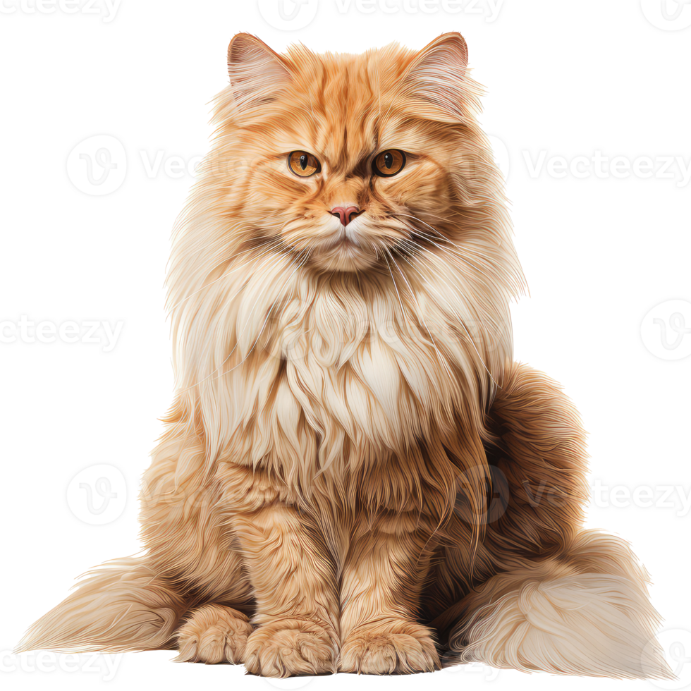 Persian cat isolated on transparent background . AI Generated png