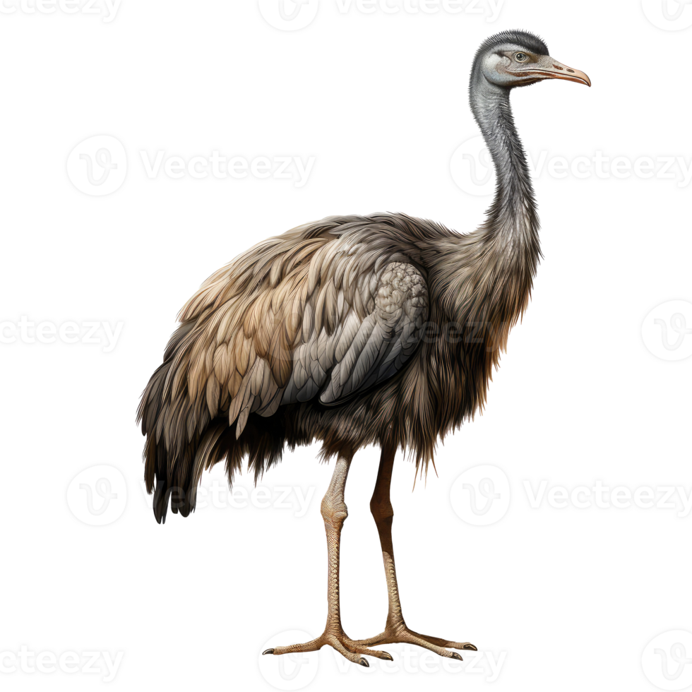 ostrich isolated on transparent background . AI Generated png
