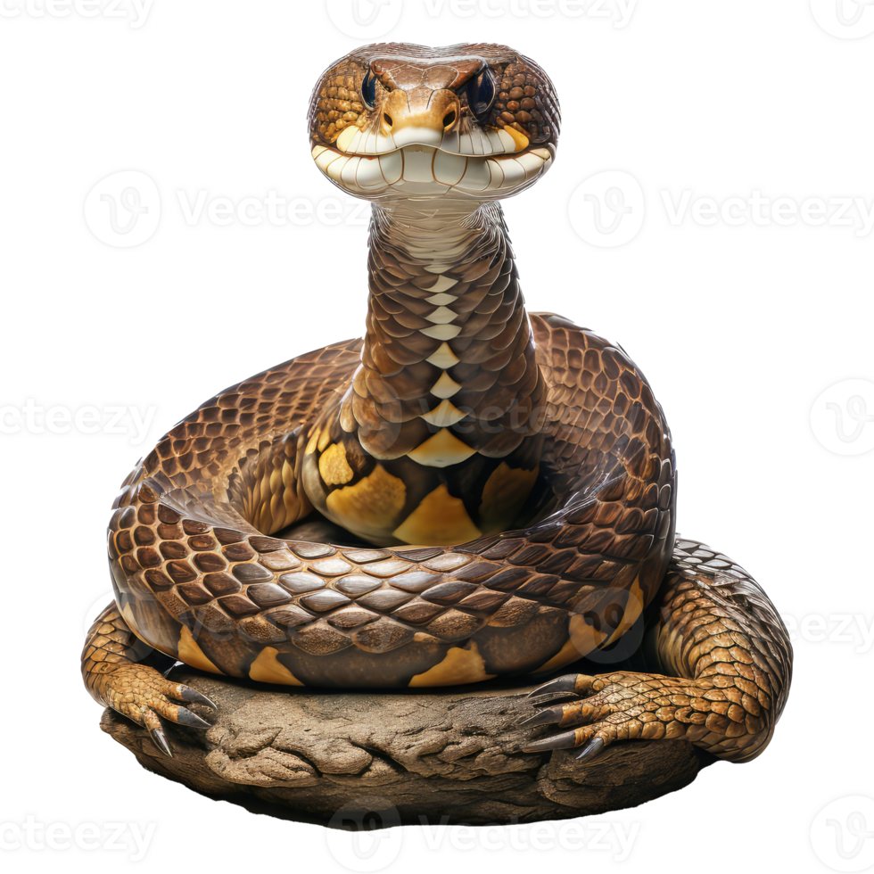 snake isolated on transparent background . AI Generated png
