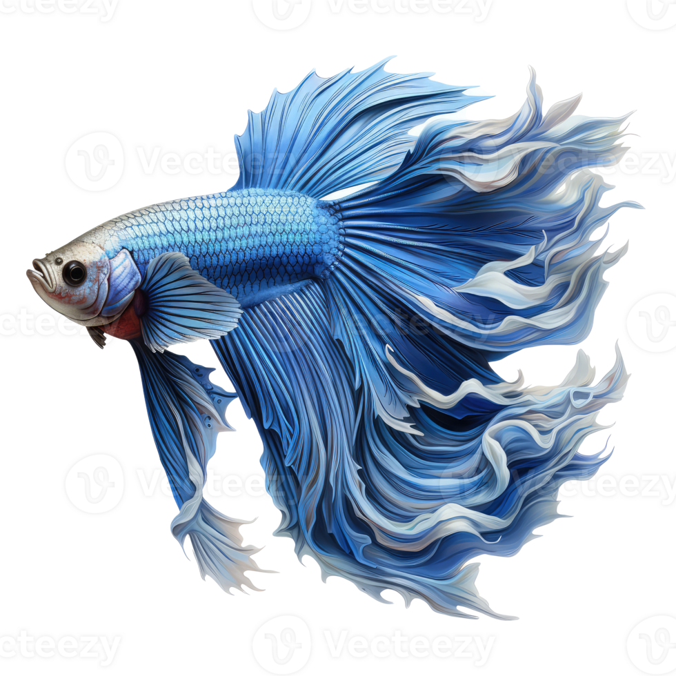 betta fish isolated on transparent background . AI Generated png