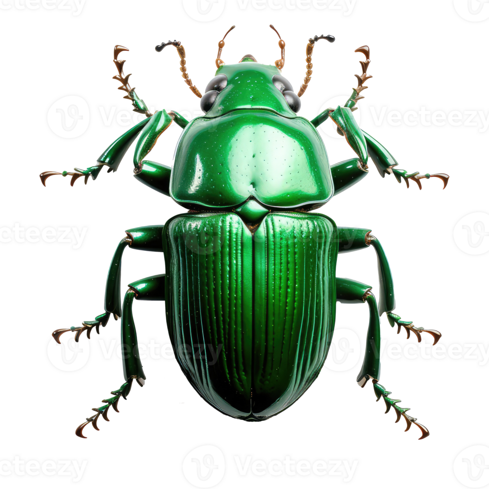 green june beetle bug isolated on transparent background . AI Generated png