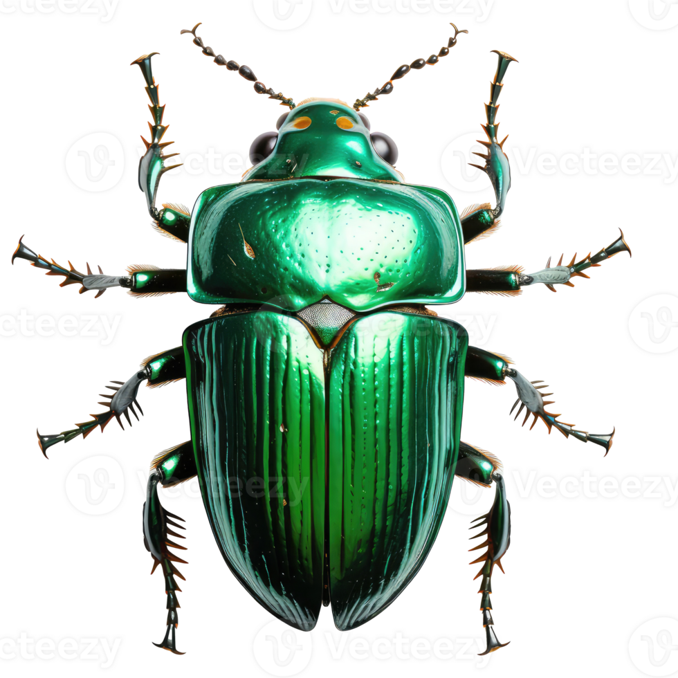 green june beetle bug isolated on transparent background . AI Generated png
