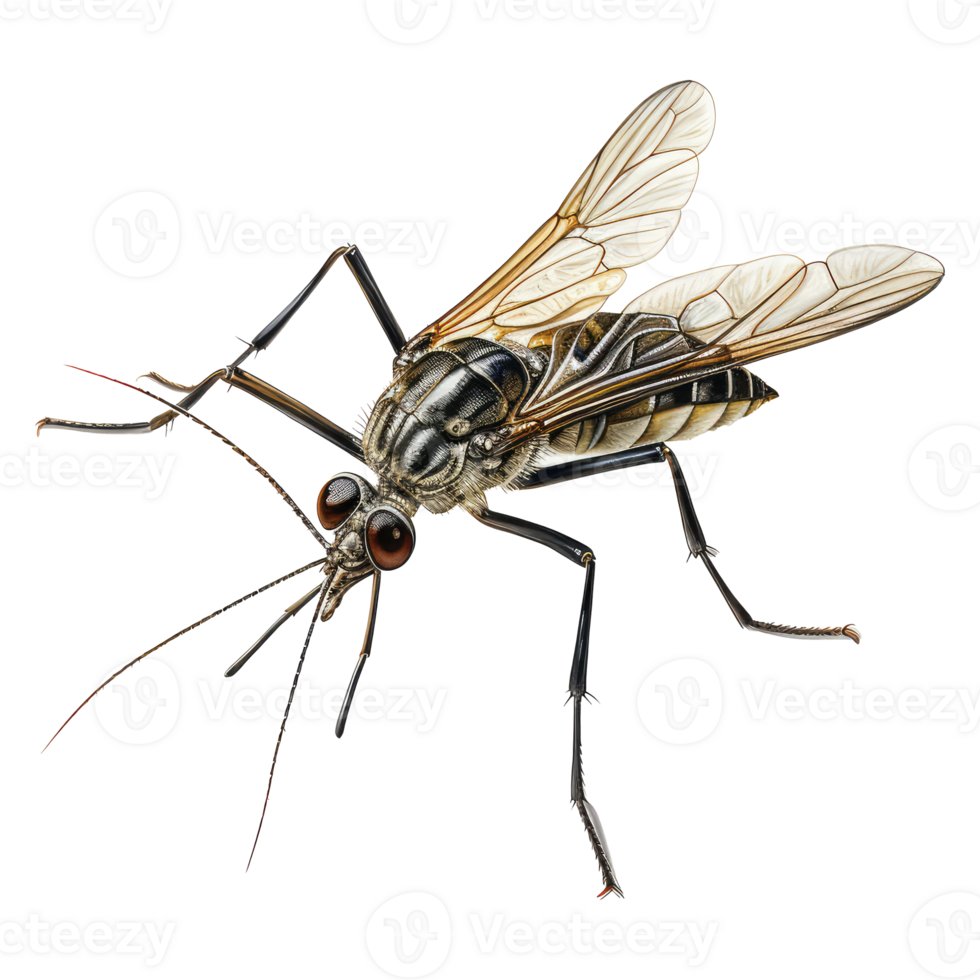 mosquito isolated on transparent background . AI Generated png
