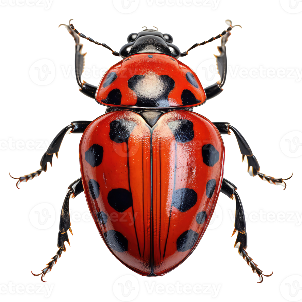 Ladybug isolated on transparent background . AI Generated png