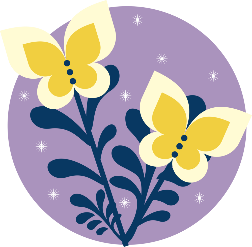 beautiful flower stamp png