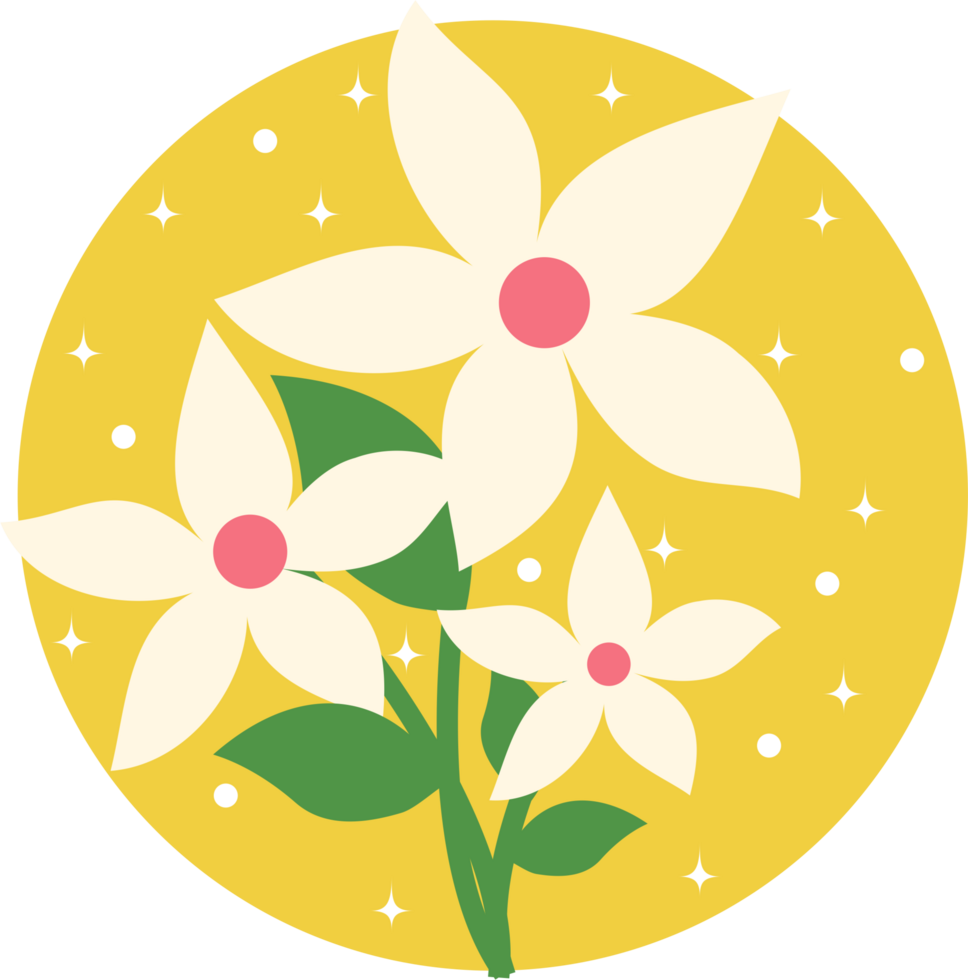 beautiful flower stamp png