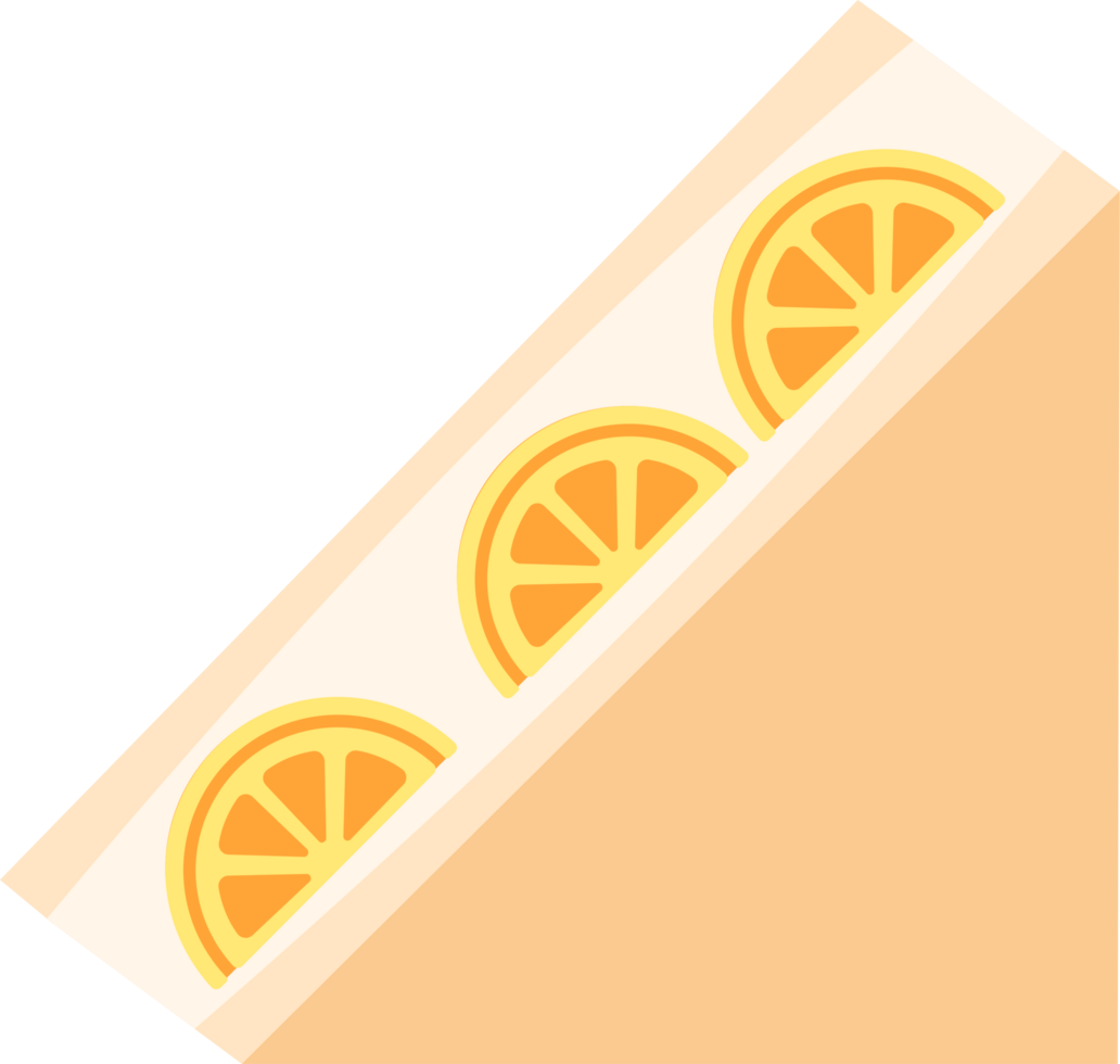 Delicious fruit sandwich png