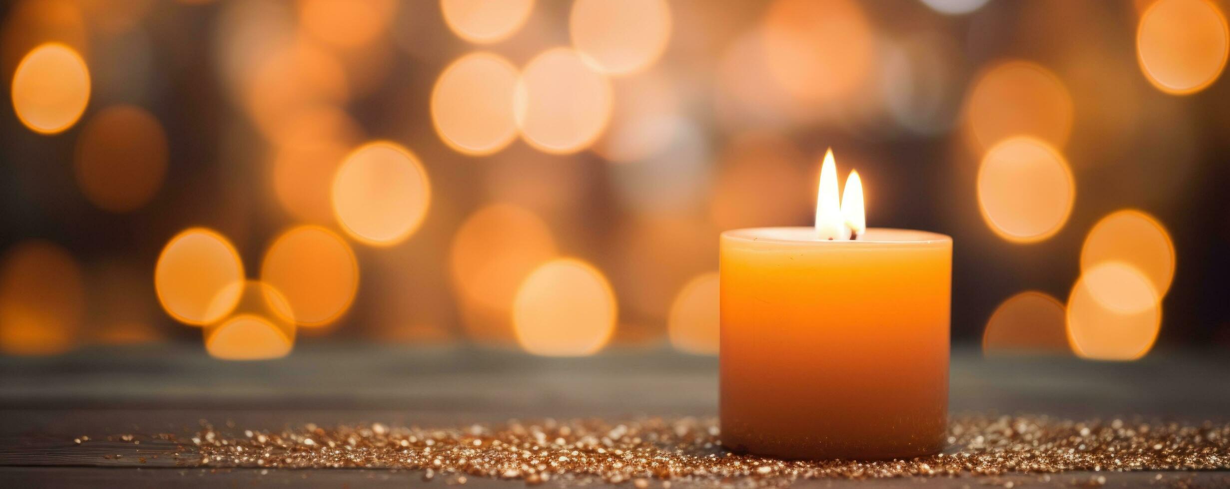 Bokeh background with candles photo