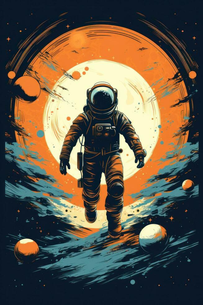 Space astronaut poster photo