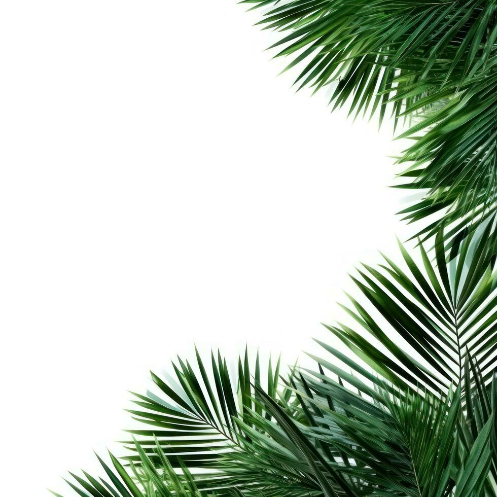 Palm leaves background photo