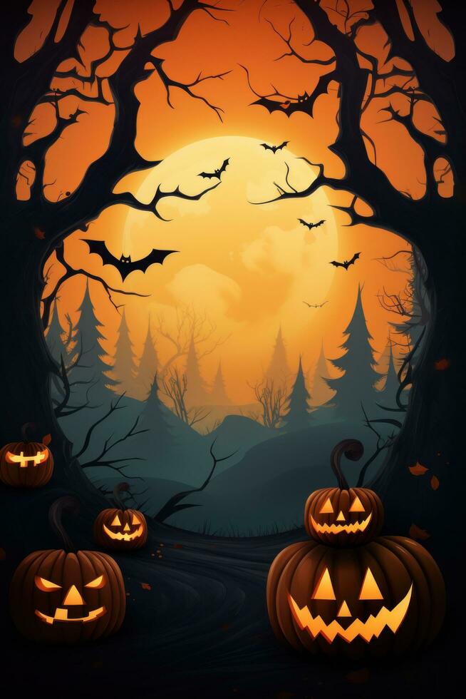 Halloween poster template photo