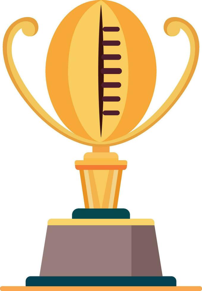 Superbowl trophy flat style vector illustration, Super Bowl Championship National Football League stock vector image