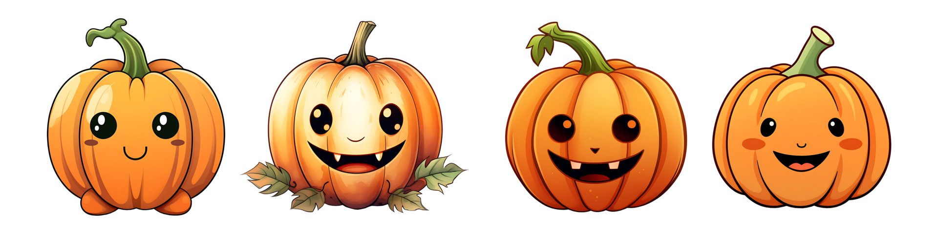 jack o lanterns, Cute halloween pumpkin with transparent background,  Generative AI Technology 27248093 PNG