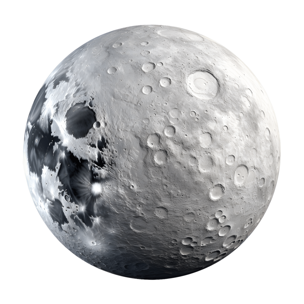 moon for decoration transparent background. generative AI png