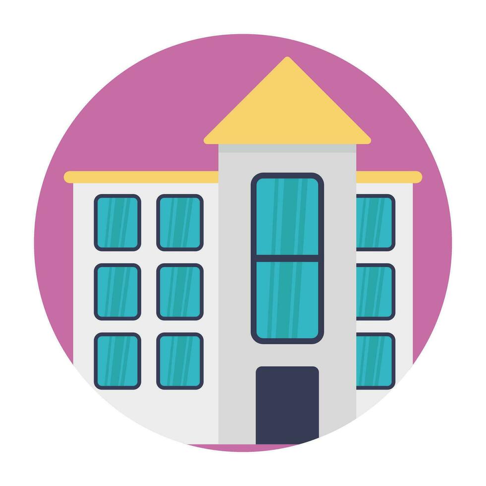 A big residential building, large family house vector