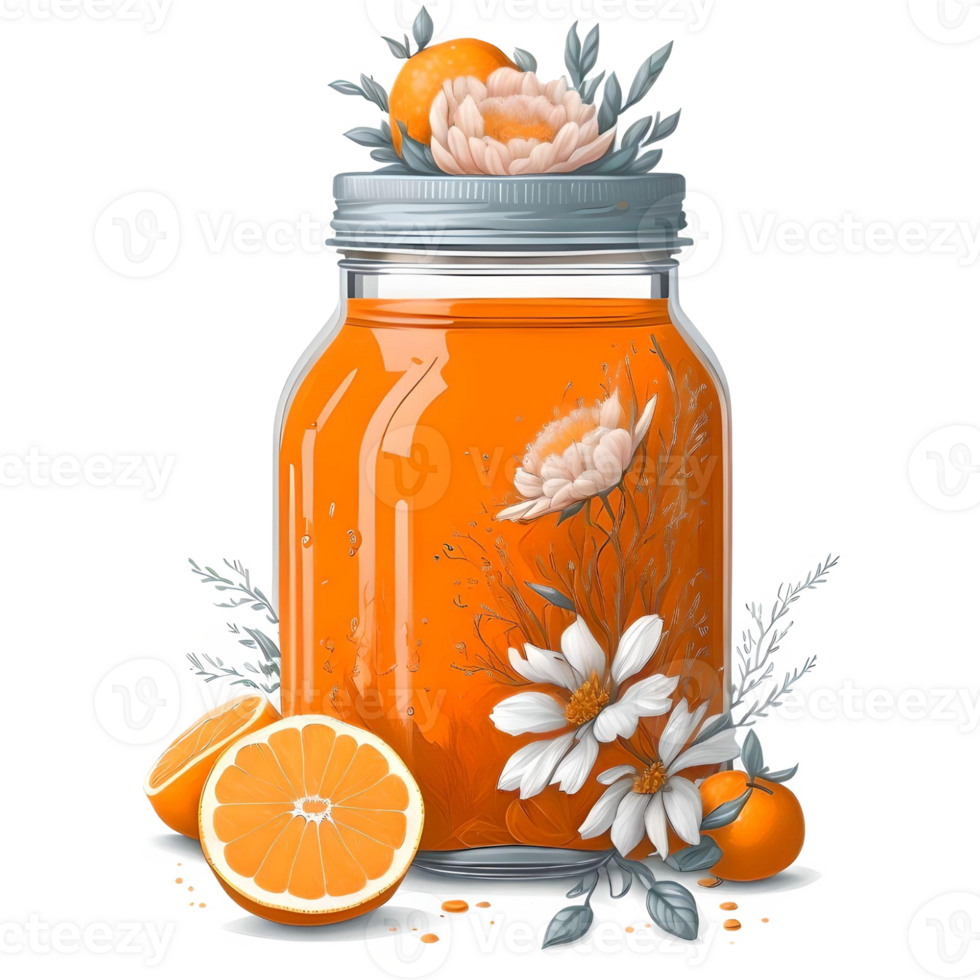 Watercolor Stylish Modern Jar PNG Design, Generative AI