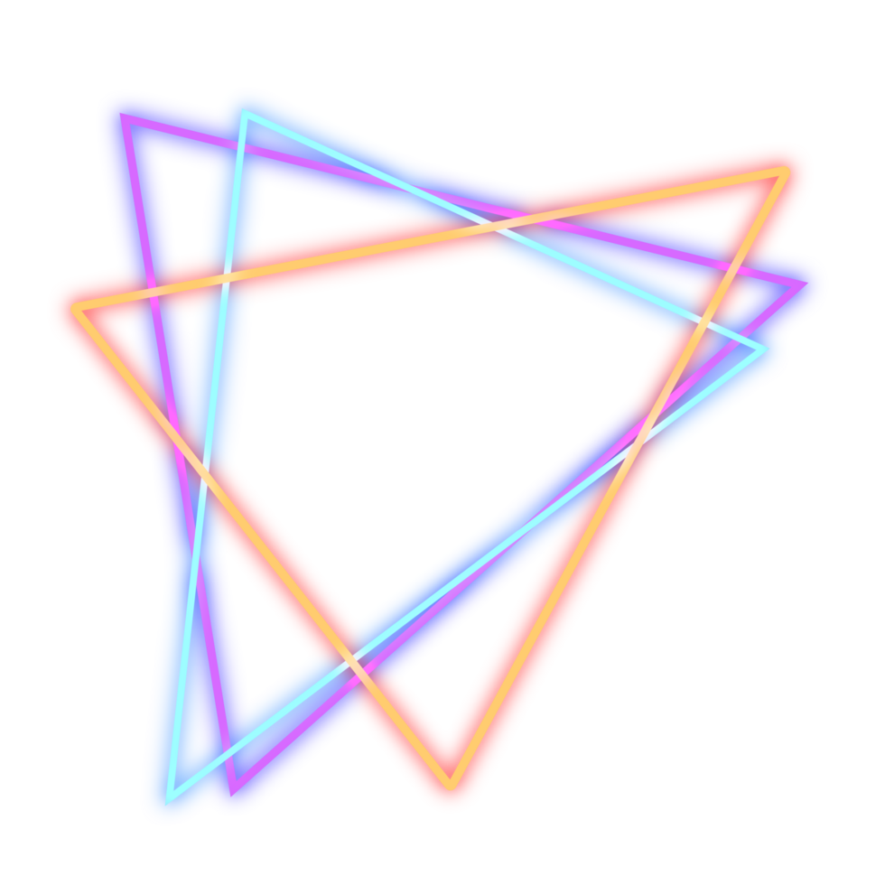 abstrakt Elemente Sonne Neon- Retrowave Stil 80er-90er png