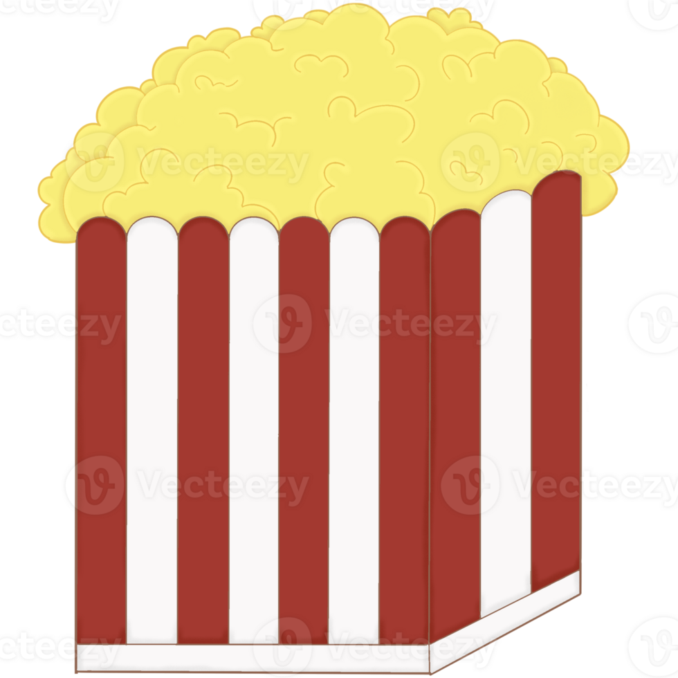 Cute Popcorn Drawing png