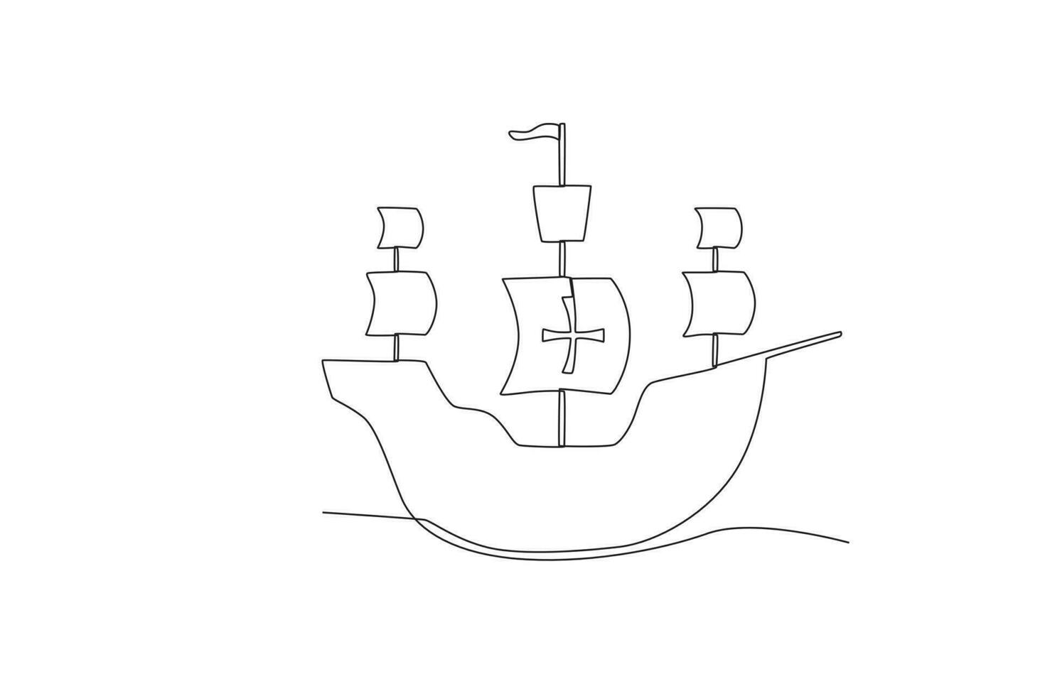 A ship with a modern design vector