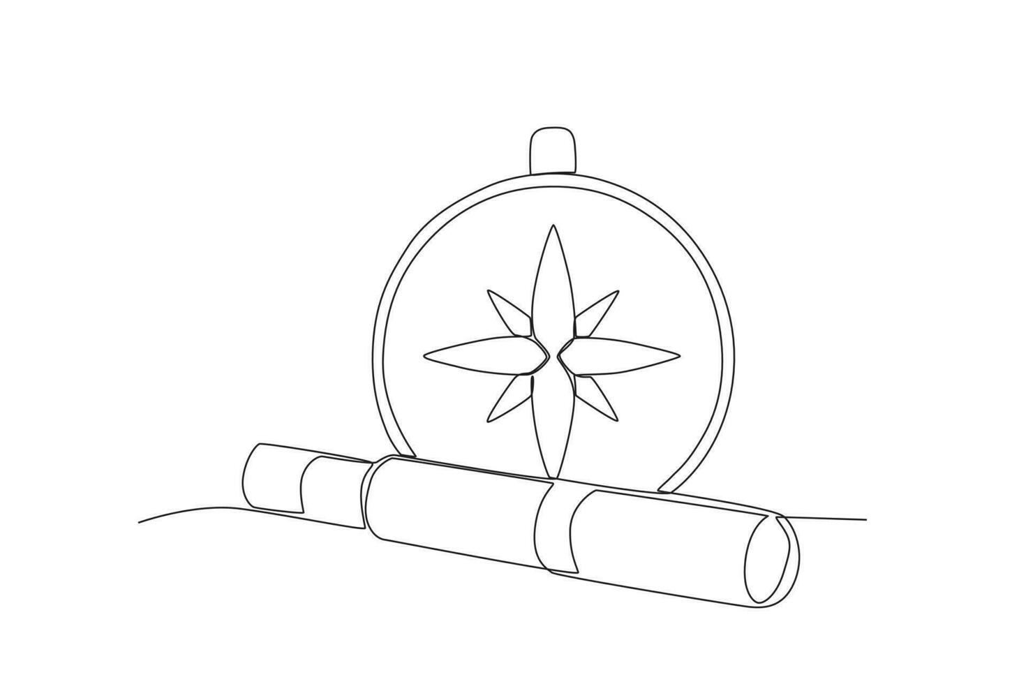 A map and compass for sailing vector