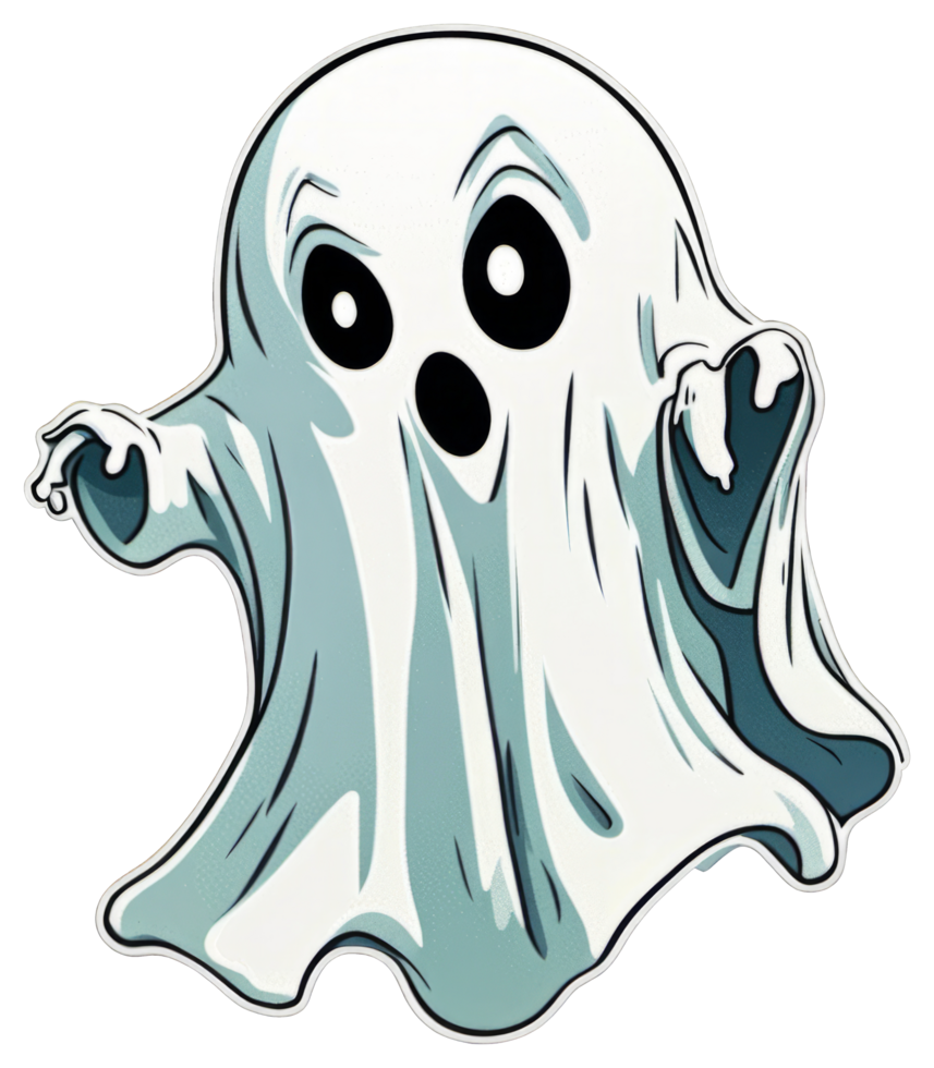 gruselig Geist Halloween Aufkleber Design png