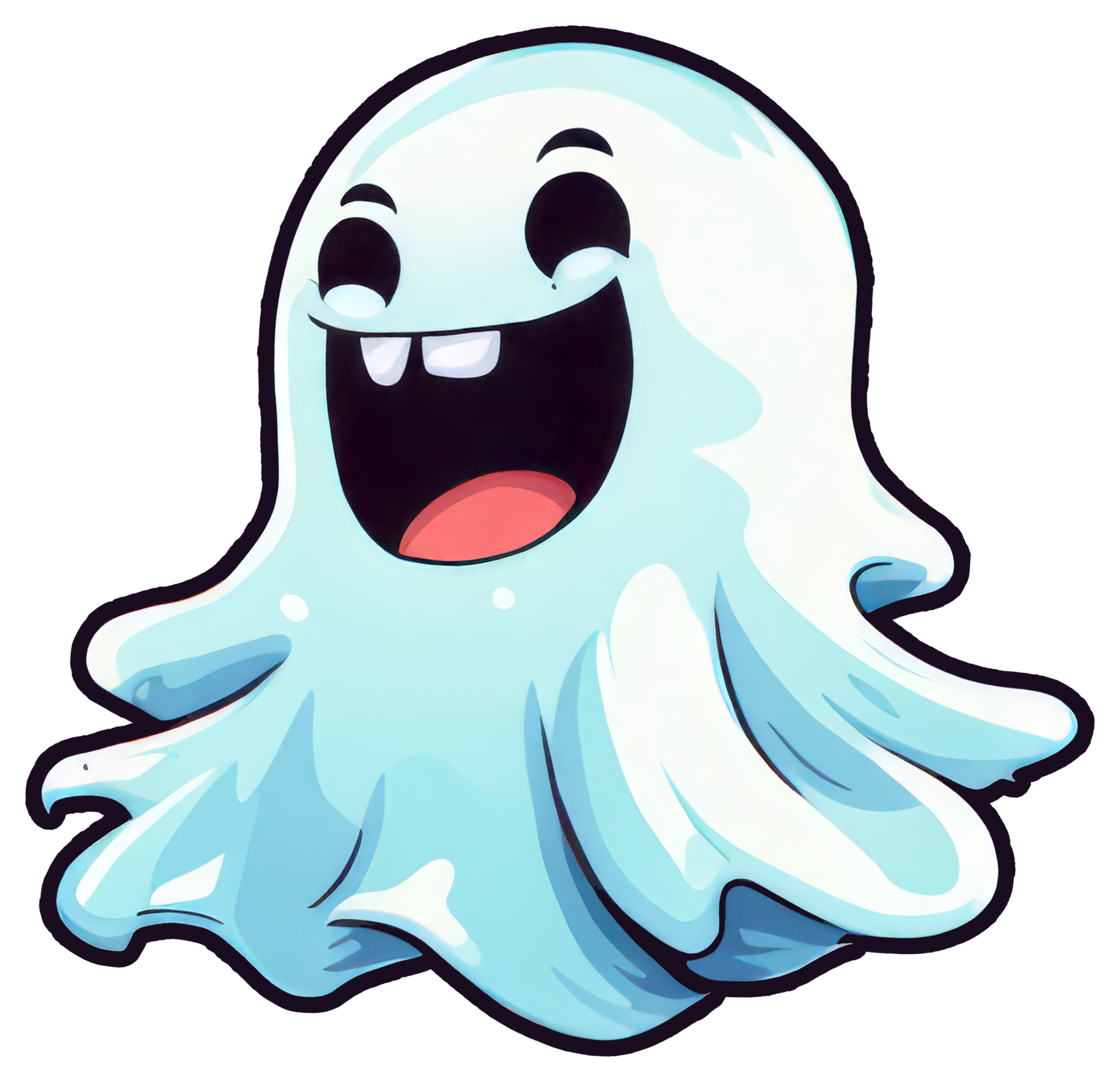 Cute Halloween Ghost Sticker Design 27249831 PNG