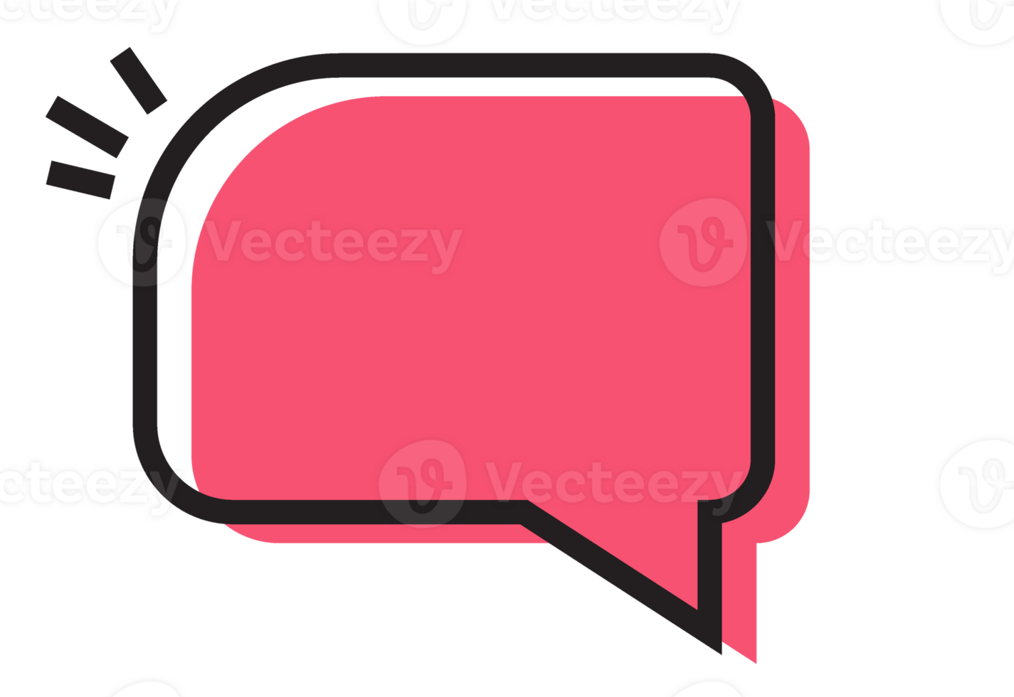 Colorful transparent of speech label png