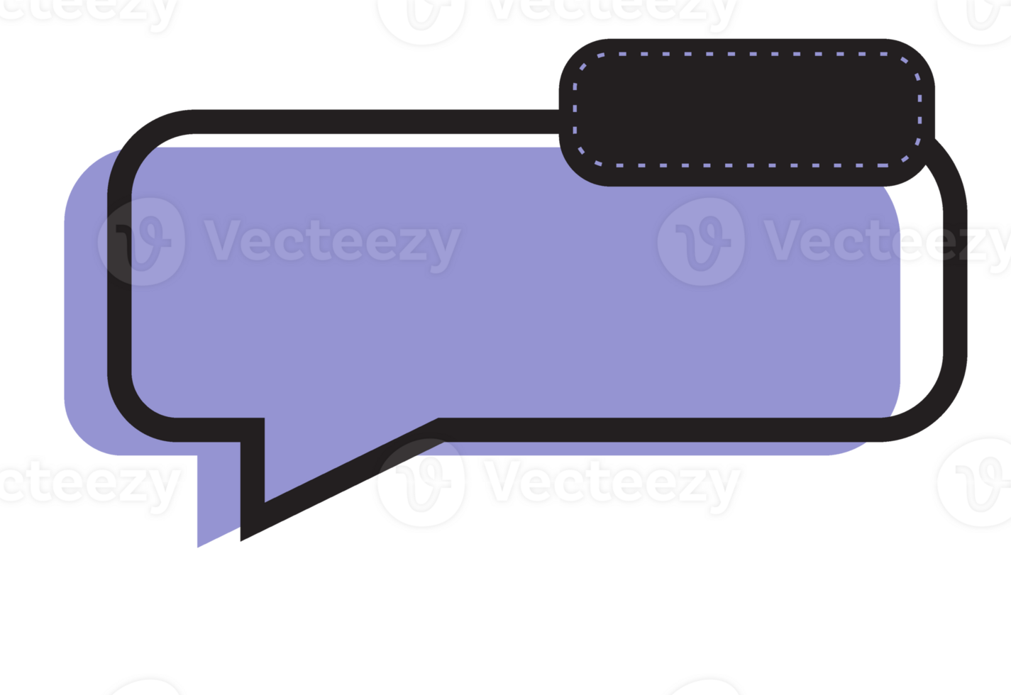 Colorful transparent of speech label png