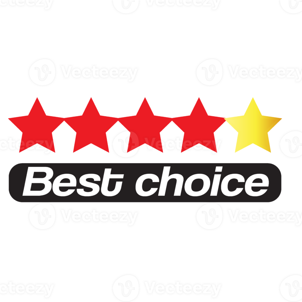 Best choice with stars  button web banner templates. Promotional sale badge and retail paper stickers. png
