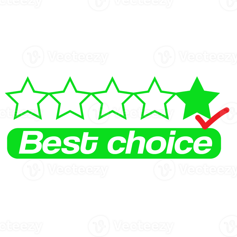 Best choice with stars  button web banner templates. Promotional sale badge and retail paper stickers. png