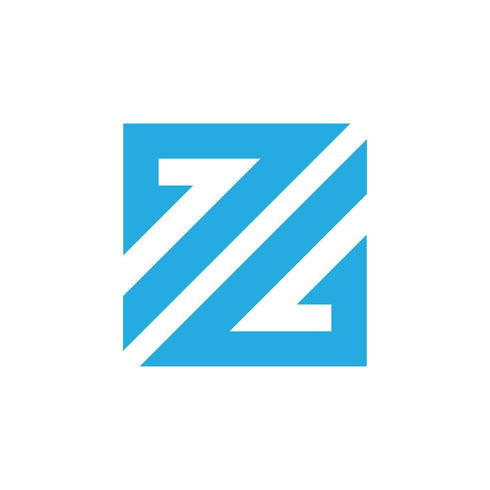 Z letter initial logo design vector