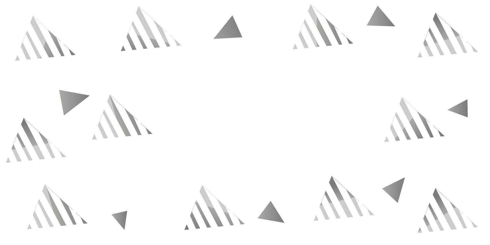 creativo diseño ilustración de degradado resumen antecedentes con triángulo forma patrón, en blanco y gris colores. vector