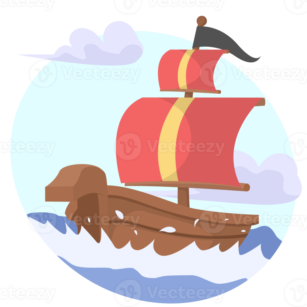 pirate navire paysage des illustrations png