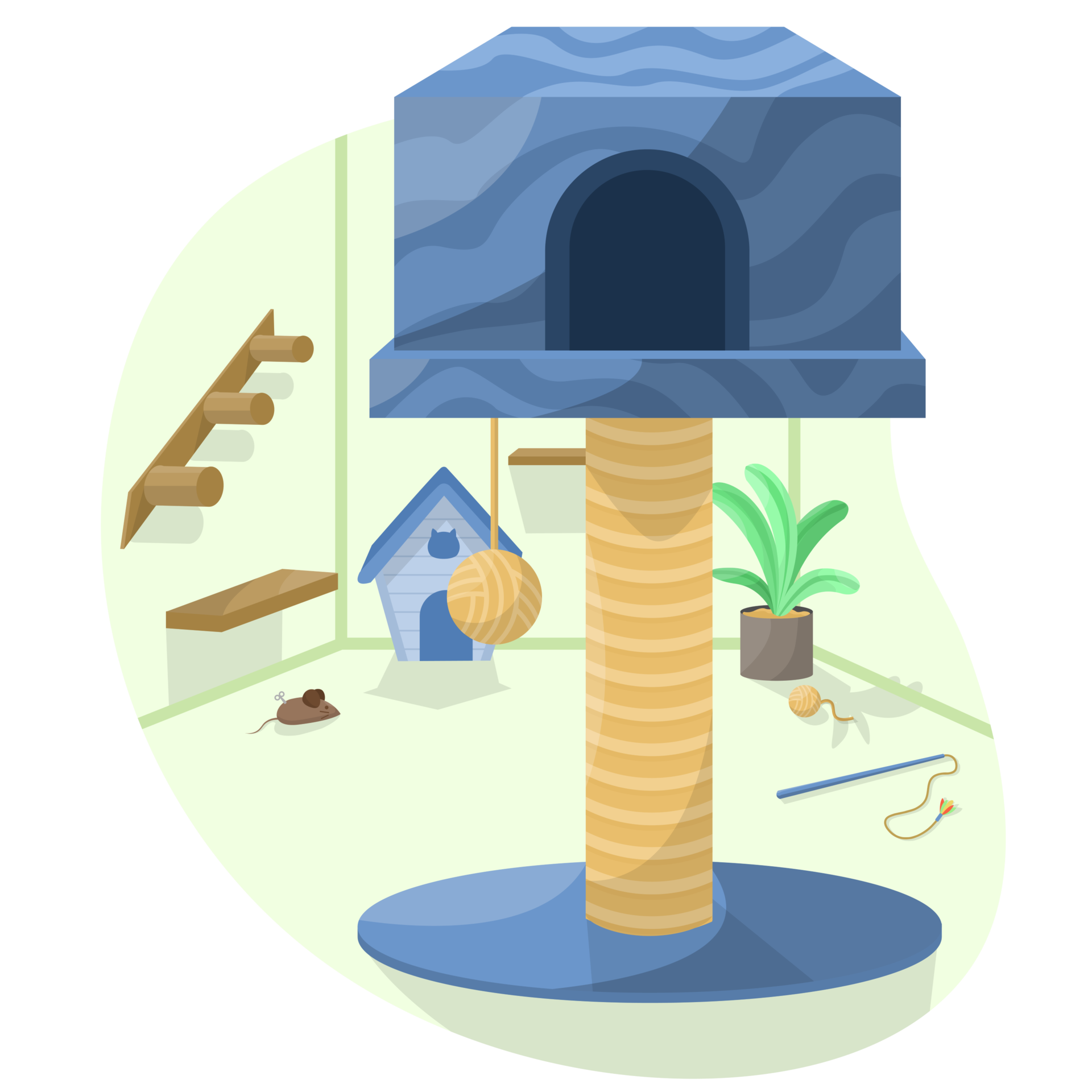 Cat Condo Tower Playground Scenery Illustration 27250388 PNG