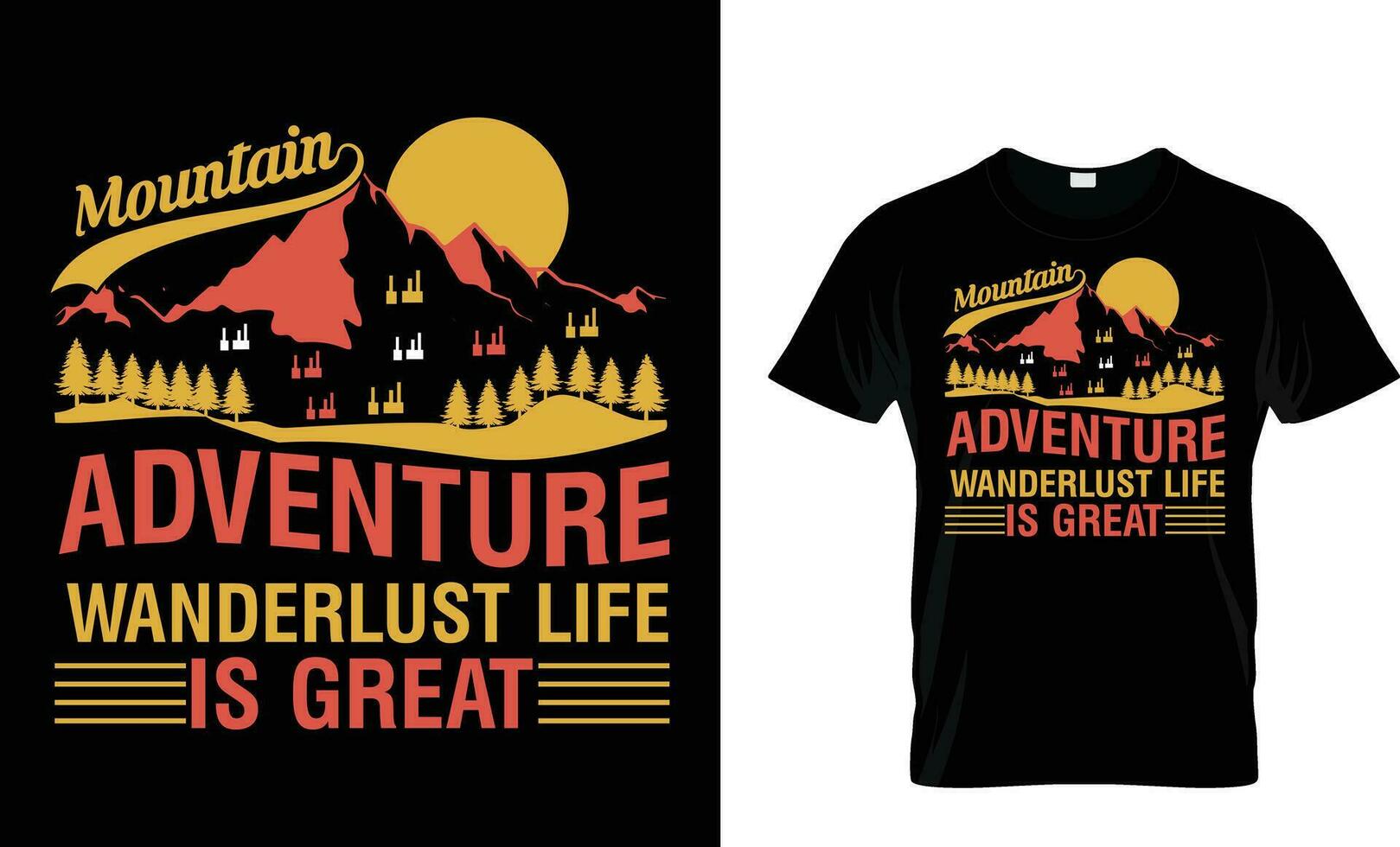 mountain adventure wanderlust life is great vector