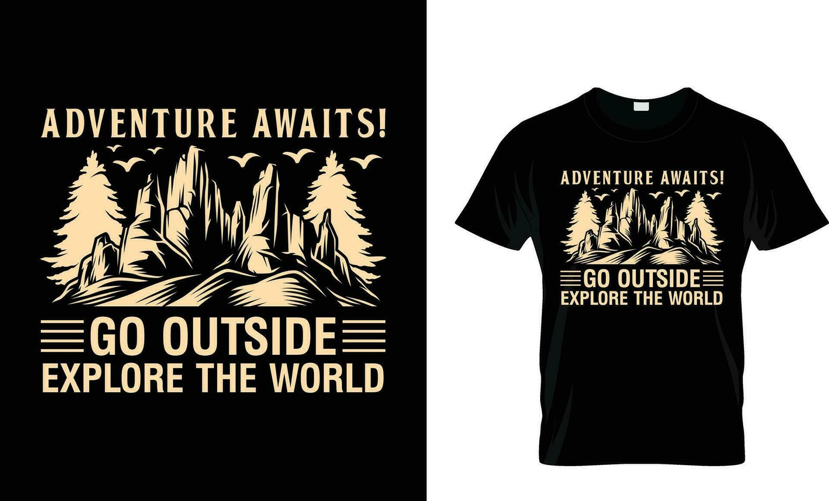 adventure awaits go out side explore the world,hiking vector