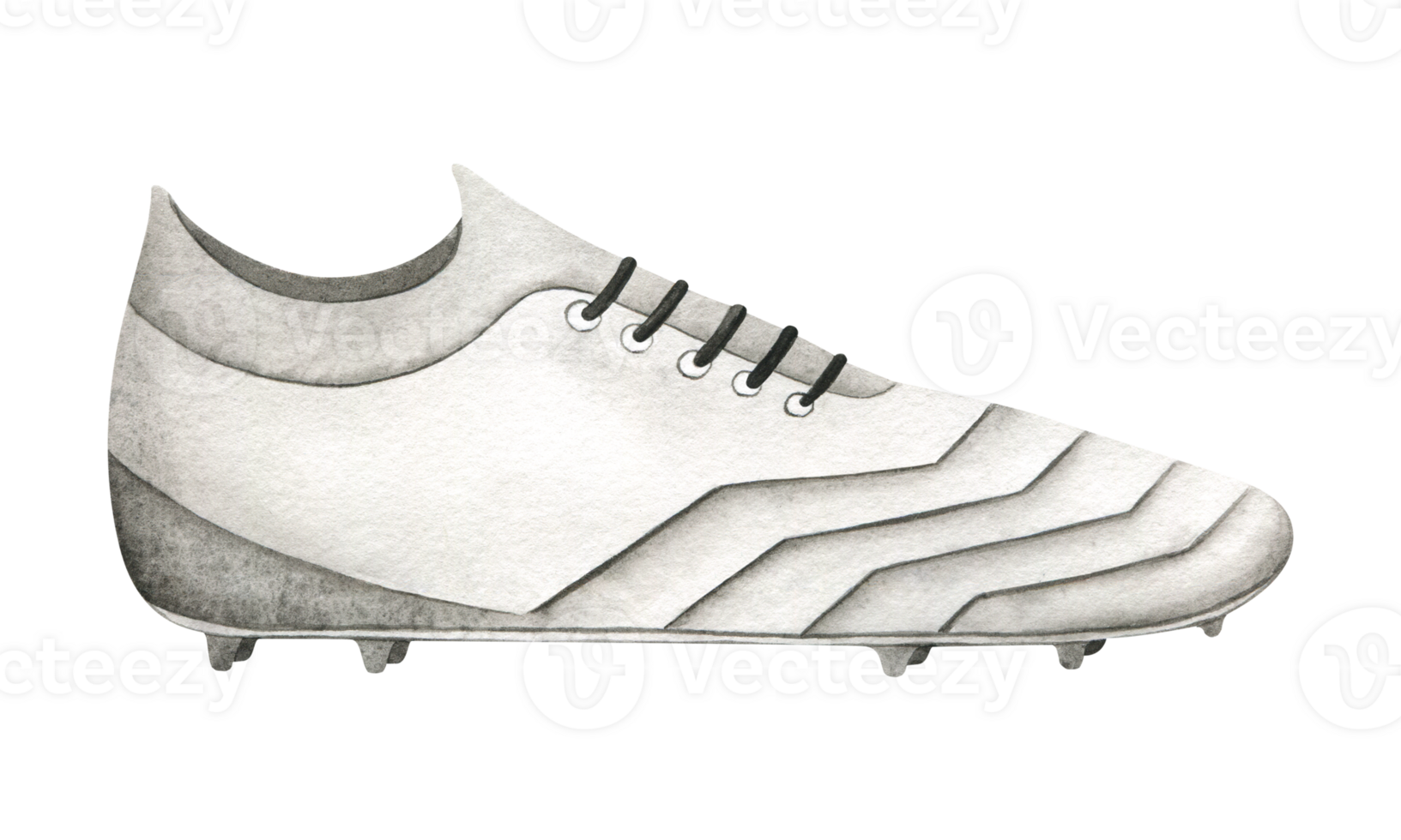Soccer cleats. Soccer Shoe for playing football or rugby. Shoes with studded soles. Player uniform. Watercolor illustration. Isolated. For football club, sporting goods stores, poster and postcard png