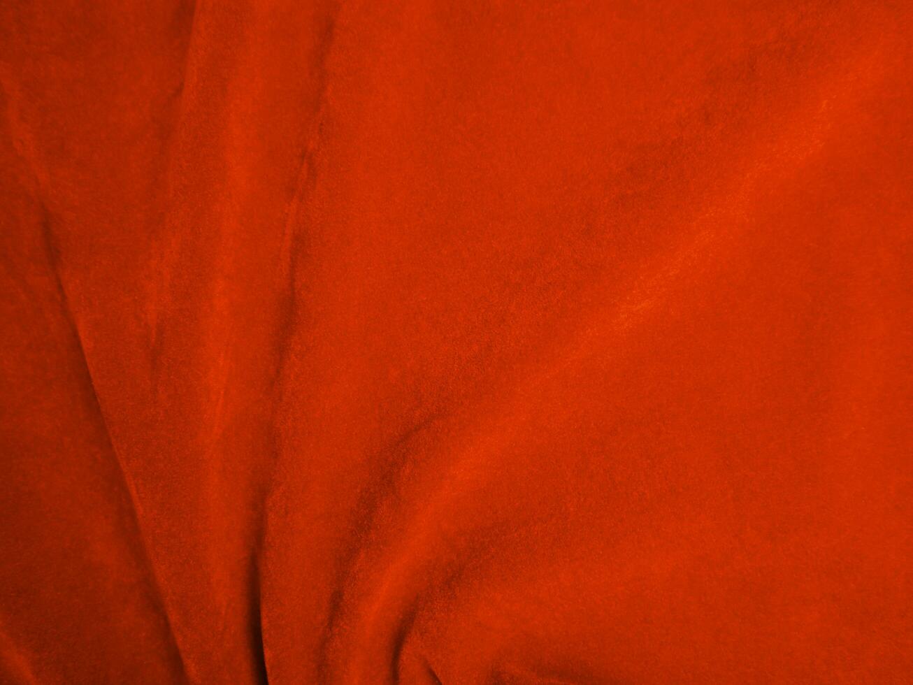 Orange velvet fabric texture used as background. Empty Orange fabric background of soft and smooth textile material. There is space for text.. photo